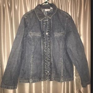 Chicos Platinum | Jean Jacket Sz 3 Curvy Fall (g)